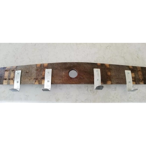 "Handmade" Handmade Natural Coat/Hat Rack From Authentic Wine Barrel Bung
