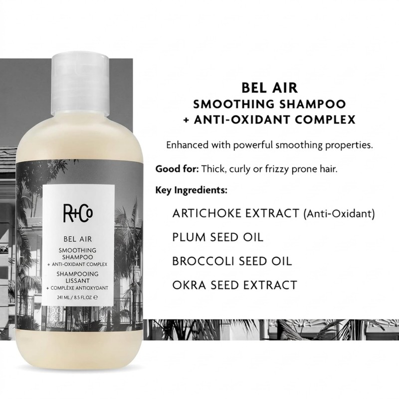 R+Co Bel Air Smoothing Shampoo – Anti-Oxidant Complex for Smooth,