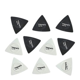 10 Pieces Guitar Pick Triangle Professional Guitar Pick Non Slip Grip Guitar Picks 3 Different Thick Guitar Pick for Bass Musical Instrument (Black and White)