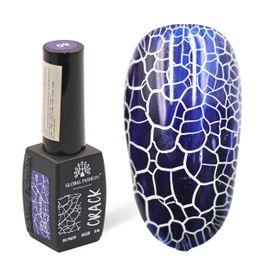 GLOBAL FASHION Professional Crackle Gel Nail Polish - Captivating Cracked Effects - 12 Long-Lasting, High-Shine Colors - 8ml, Salon-Quality Manicure at Home - (09, 8ml)