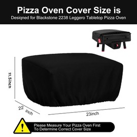 Pizza Oven Cover for Blackstone 2238 Leggero Tabletop Outdoor Pizza Oven, Outdoor Heavy Duty Portable Carry Waterproof Gas Grill Cover and Weather Resistant Accessories