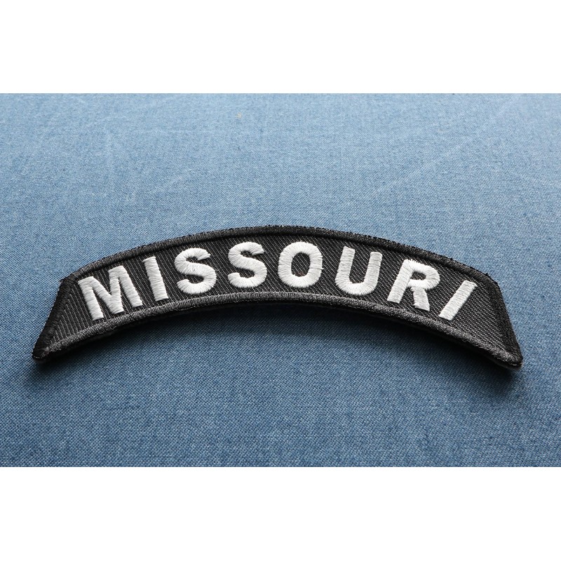 Missouri Patch - 4x1.75 inch. Embroidered Iron on Patch