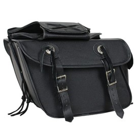 Dream Apparel Naked Cowhide Leather Motorcycle Saddle Bags Throw Over Saddlebags, Motorcycle Side Bags for Honda Shadow Sportster Softail Dyna V-star (Brown, No Studs)