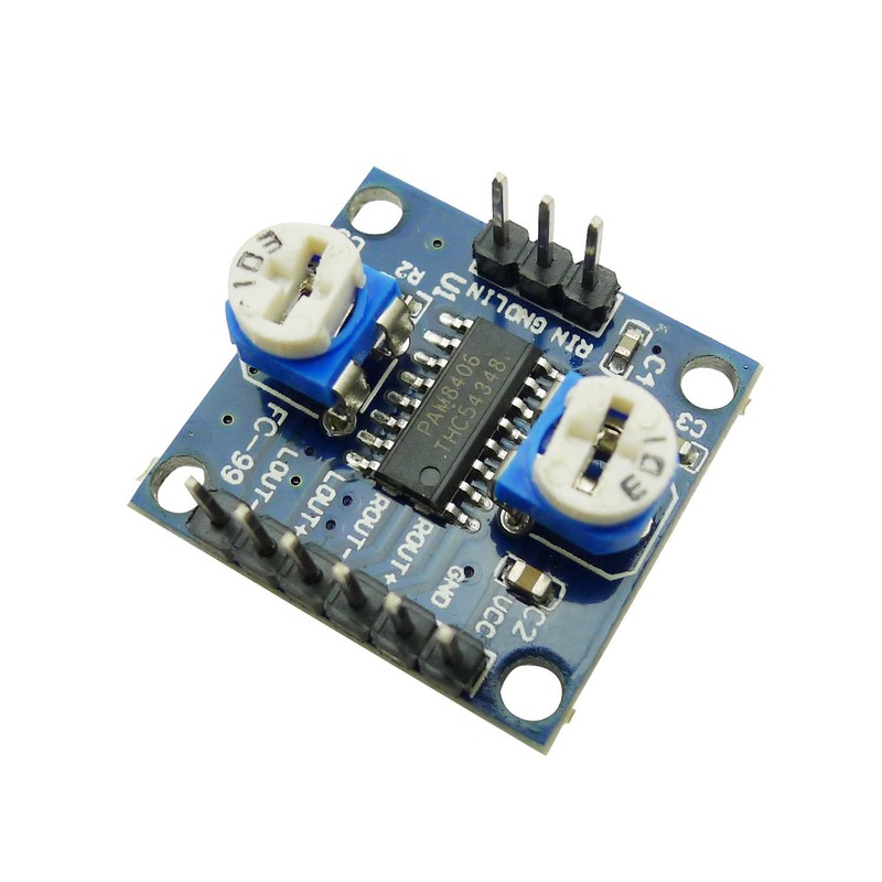 Aihasd PAM8406 Digital Amplifier Board with Volume Potentiometer, 5 W