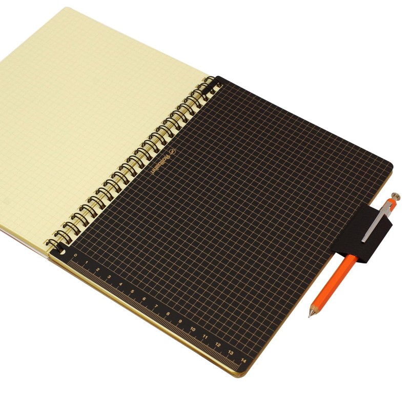 Rolburn 500532 Memo/Diary with Pocket, Underlayment for A5 Size, Black