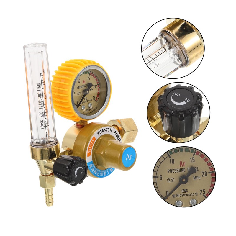 Gatuida Accurate Argon Gas Flow Control Welding Gas Regulator Argon