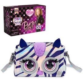 Purse Pets, Metallic Mood Rebel Stripez Interactive Pet Toy & Crossbody Girls Purse, 30+ Sounds & Reactions, Shoulder Bag, for Kids