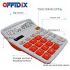 OFFIDIX Office Desk Calculator, Solar and Battery Dual Power Electronic