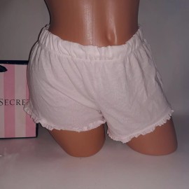 Victoria's Secret Victoria Secret Pajama Bottom Sleep Shorts XS Light Pink Ruffle Trim Solid Sleep
