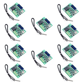 10PCS XH-W1209 W1209 12V DC Digital Temperature Controller Board Module Switch with 10A (Blue)