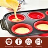 2 Pack Nonstick Cup Muffin Tray, 6 Cups Silicon Muffin