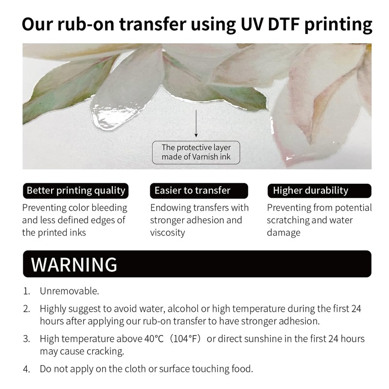 Neukids Rub On Sticker Transfers Furniture Sticker, UV DTF Transfer