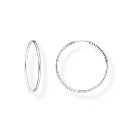 Thomas Sabo Medium Hoop Earrings 925 Sterling Silver CR728-001-21, Sterling Silver, No Gemstone