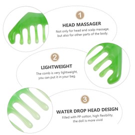 GLEAVI 6 pcs eight tooth comb massage comb guasha scraping massager hair massage comb Scraping Comb stone mutitool Board scalp massager Scraping Massage Tool jade beeswax comb