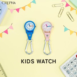 CREPHA AZ-CB-A400 Carabiner Watch, Kids, Analog, Waterproof, blue