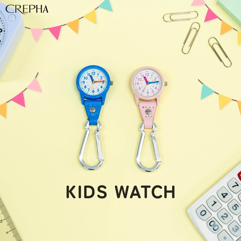 CREPHA AZ-CB-A400 Carabiner Watch, Kids, Analog, Waterproof, blue