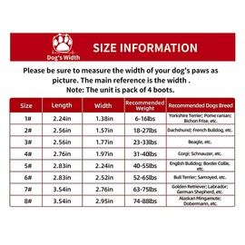 MOKCCI Truelove Dog Boots Waterproof Dog Shoes with Reflective Straps for Small Medium Large Dog Outdoor