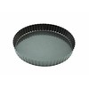 Genware FQT-CS25 Fluted Quiche Tin, Non-Stick, Carbon Steel, 25 cm