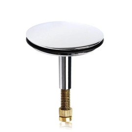 Wjelet Bath Plug - 43mm Adjustable Pop-Up Drain Stopper, Solid Brass Chrome Plated, UK Standard Bathtub Replacement Plug With 8mm Pole