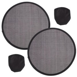 Cabilock 2pcs Portable Small Round Fan Classical Round Fan Dancing Prop Foldable Hand Held Fans for Performance Handle Hand Fan Advertising Fan, Black