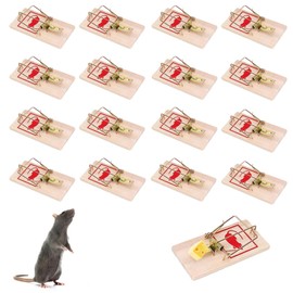 16 Stücke Mausefalle Mausefalle Holz Mausefalle Schlagfalle Mäusefalle Tödlich Rattenfallen Schlagfallen Rattenfalle Schlagfalle Wiederverwendbar für Esszimmer Küche Büro Lagerraum Garten