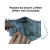 LOFBAZ Cloth Face Coverings Cotton Fabric with Filter Pocket Washable