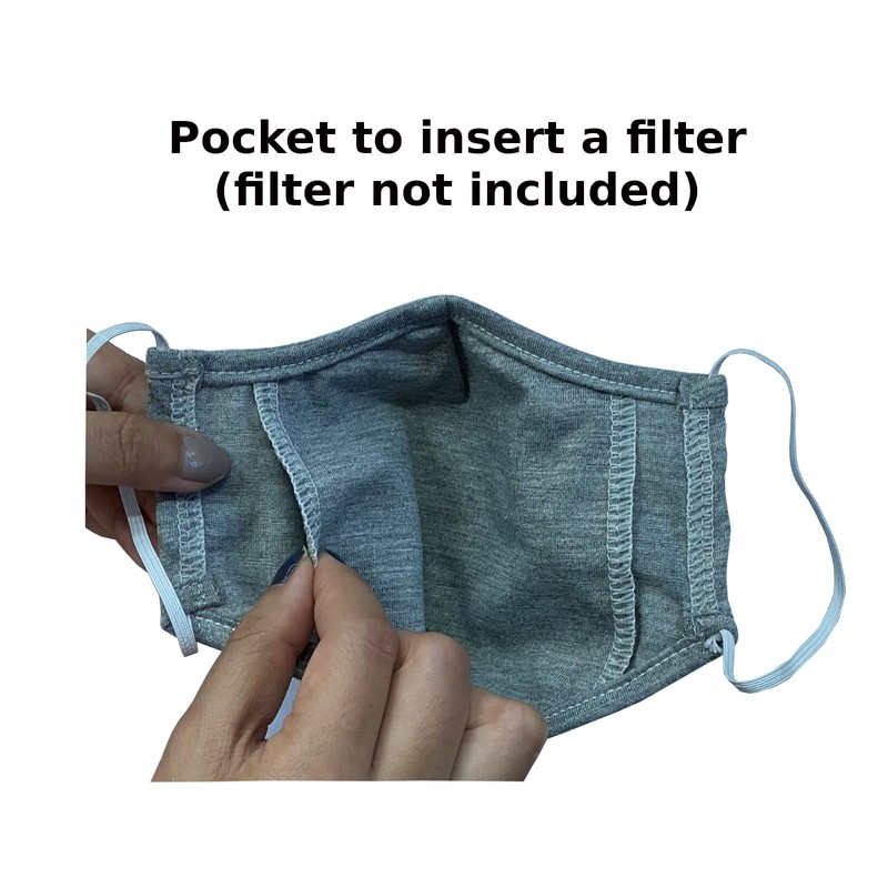 LOFBAZ Cloth Face Coverings Cotton Fabric with Filter Pocket Washable