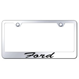Ford Laser Etched Script Stainless Steel License Plate Frame (Chrome)