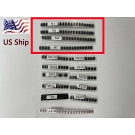 Unbranded 10pcs 1N4001/M1 1N4002/M2 1N4004/M4 1N4007/M7 SMA Rectifier Diode DO-214AC US  - 1N4001/M1