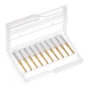 sourcing map 10Pcs 2.5mm Titanium Coat Carbide End Mill Engraving