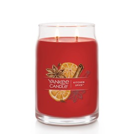 Yankee Candle Kitchen Spice Scented, Signature 20oz Large Jar 2-Wick Candle, Over 60 Hours of Burn Time