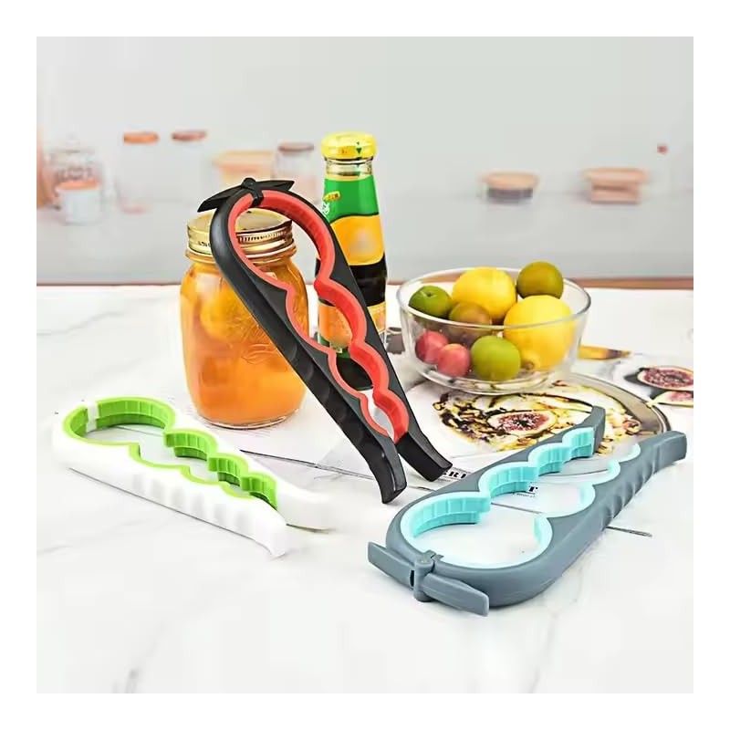 4 in 1 Jar Opener Set - Non-Slip Handle, Easy