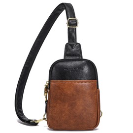 Haytijoe Small Crossbody Sling Bag for Women Travel Purses Anti Theft Cross Body Bag for Woman Fanny Packs, Black Brown Anti-theft