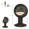 27-Inch Elevated Cat Bed with Rotatable Egg Chair Pod Thick