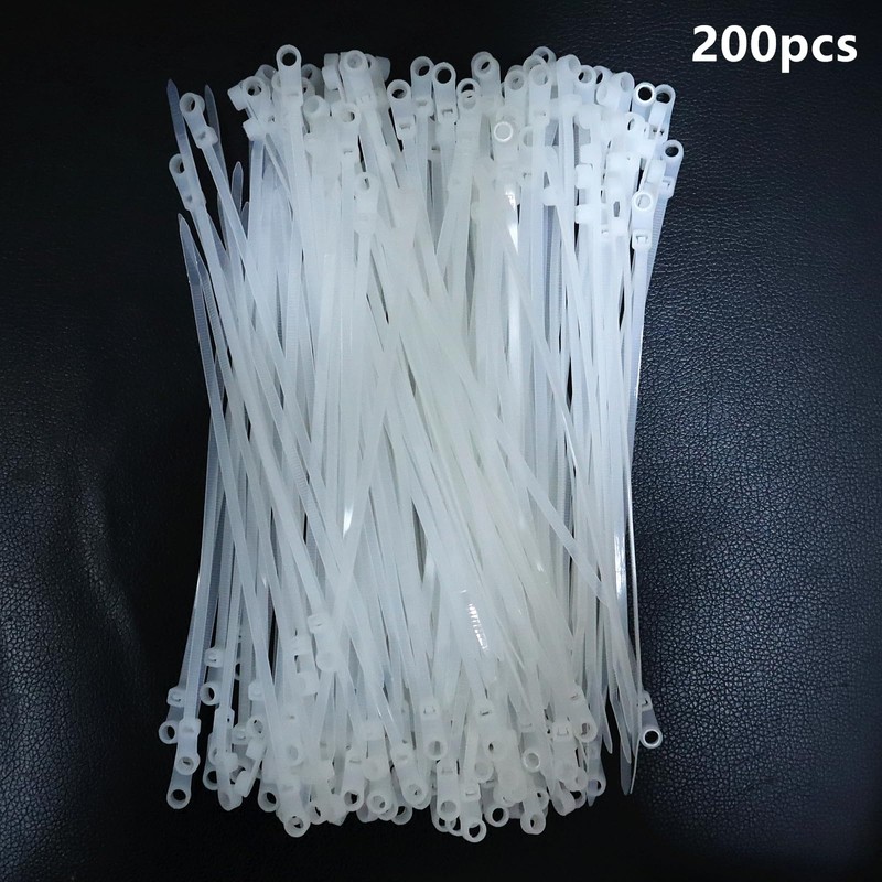 QYIMLI 200pcs Zip Tie with Screw Hole, 8 inch Automotive