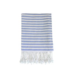 Amibud Oversized Turkish Beach Towel Quick Dry Sand Free Boho Blanket Extra Large XL Swim Bath Pool Picnic Accessories Airplane Travel Vacation Essentials Women Mother Birthday Gift Yoga Mat (Blue)