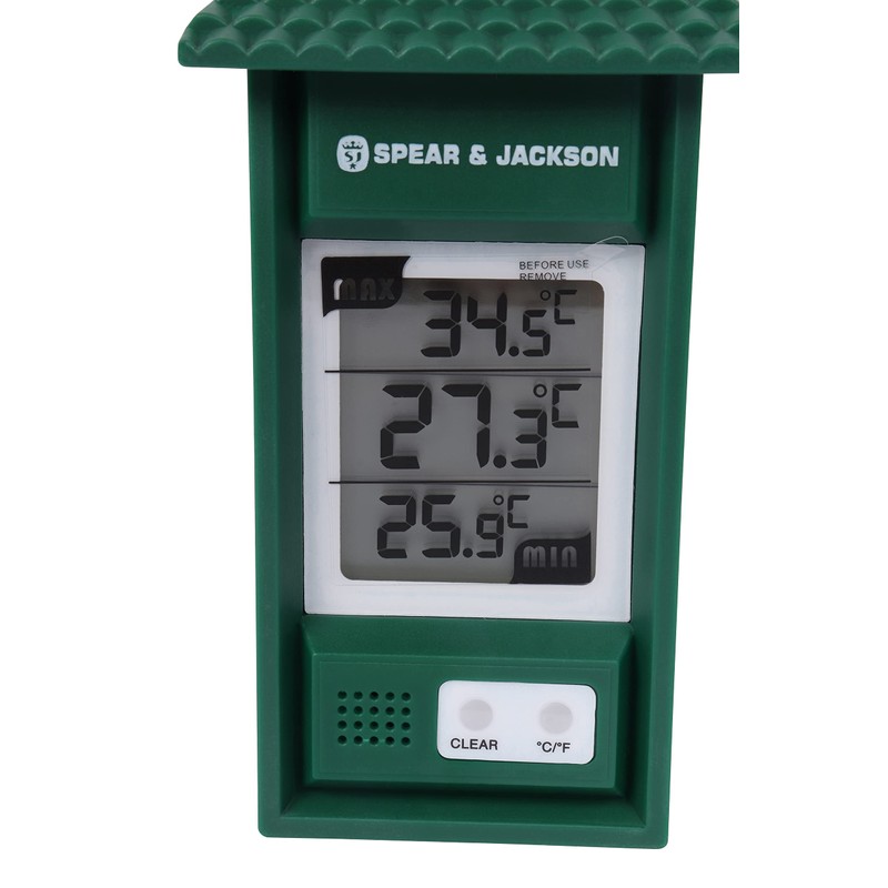 Spear & Jackson 53106 Min/Max Thermometer Digital Green