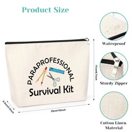 Paraprofessional Gifts Cosmetic Bag Paraeducator Gifts Teachin Assistant Gifts Paraprofessional Appreciation Gift Thank You Gifts Retirement End of Year Graduation Presents Makeup Travel Pouch