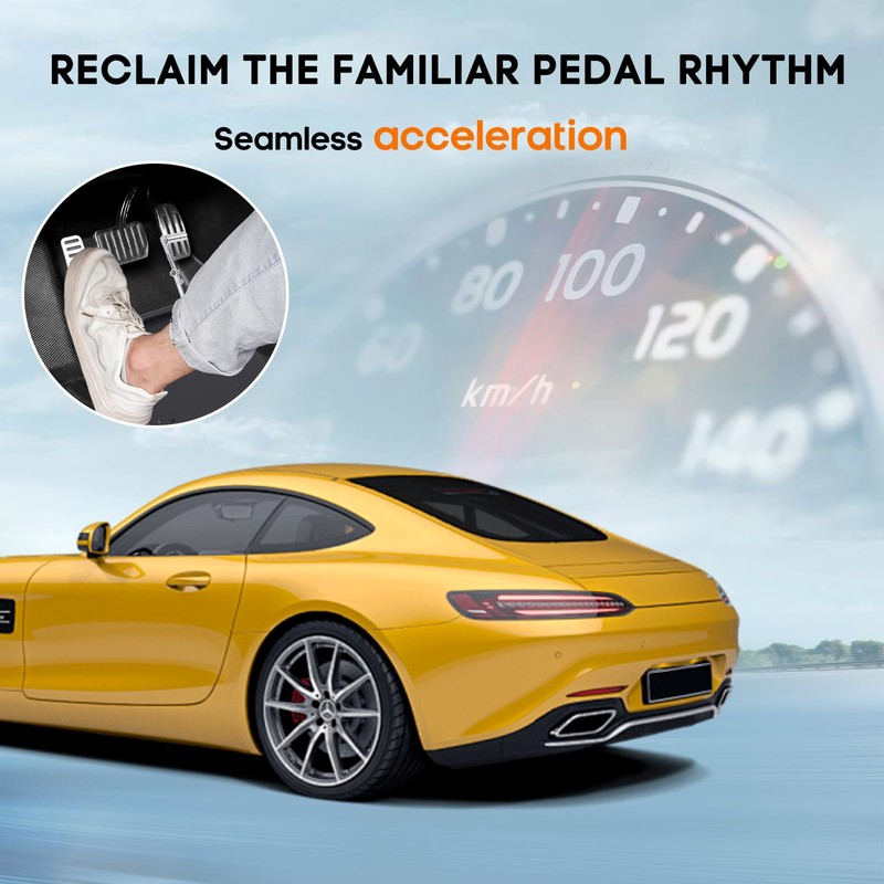 Zuomeng Left Foot Accelerator Pedal, Portable Driving Assist for Automatic