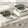 3-Cup egg frying pan, 3-in-1 cup design, raised handle, non-stick