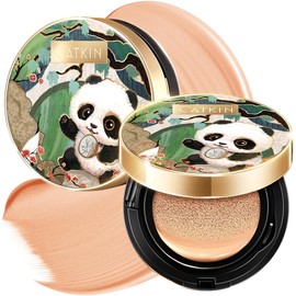 CATKIN Panda Land Full Coverage Cushion Fondation, Breathable Hydrating Nourishing Poreless Face Makeup Save for Sensitive Skin,Sheer Finish (C03 Medium Beige)