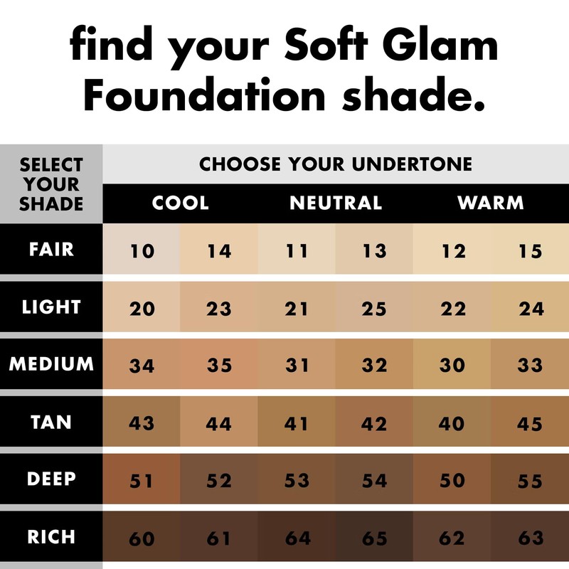 e.l.f. Soft Glam Foundation, Medium Coverage, Long-Lasting & Buildable Foundation