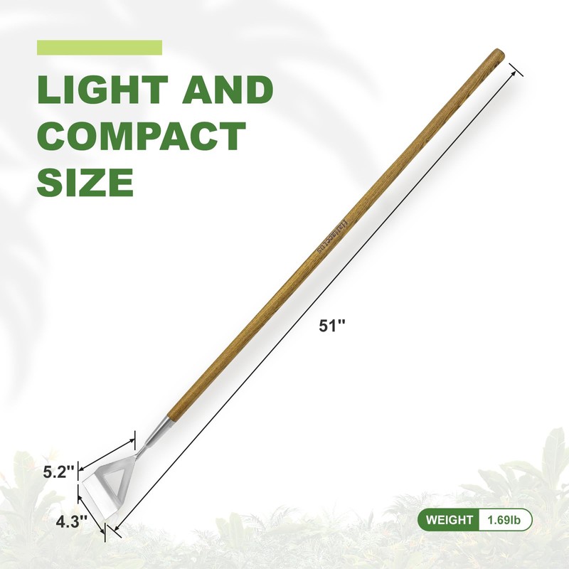 Haliaeetus Women's Dutch Hoe, 51'' Long Handle Dutch Hoe Weeder