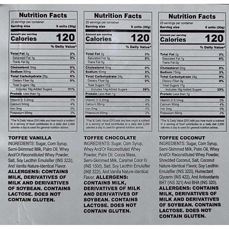 Assorted Toffee Candy - 2 lbs of Fresh Delicious Assorted