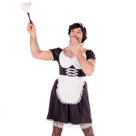 Fun Shack Mens French Maid Outfit Men, Maid Costume Men, Maids Outfit Adult For Men, Mens Maid Outift, Stag Do Outfit, Large