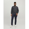 JACK & JONES Male Plus Size Pullover Basic, Dark grey
