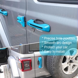 Bonbo 22PCS Engine Hood Door Hinge Cover AC Vent Trim Exterior Accessories for Jeep Wrangler JL JLU Sports Sahara Freedom Rubicon 2018-2023 (Baby Blue)