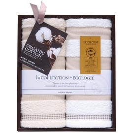 Nippon Utensil TNI1003512 Towel Set (2 Faces) Natural Island Senshu India Organic Eco Mark Certified Product