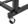 12U DJ Audio Mixer Stand Open Frame, Free Standing Rolling