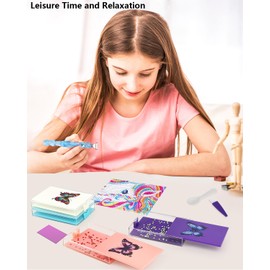 XZTXBest 4 Piece Diamond Art Trays with Butterfly Lids for Adults, 24 PCS Strong Stickiness Clay Glue with Slide Storage Box for Diamond Painting Accessories and Tools